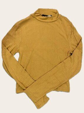 Mustard Yellow Mock Neck Bodysuit